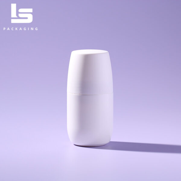 50ml White Plastic Antiperspirant Roll-On Ball Bottle