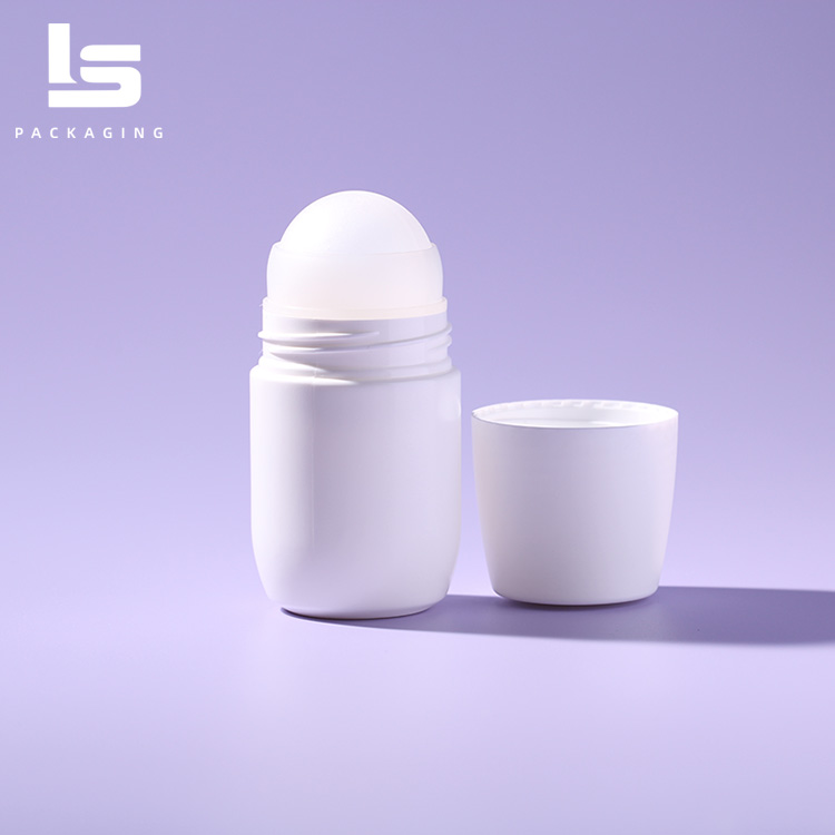 50ml White Plastic Antiperspirant Roll-On Ball Bottle - Image 4