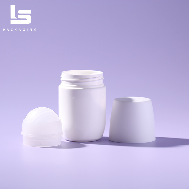 50ml White Plastic Antiperspirant Roll-On Ball Bottle - Image 3