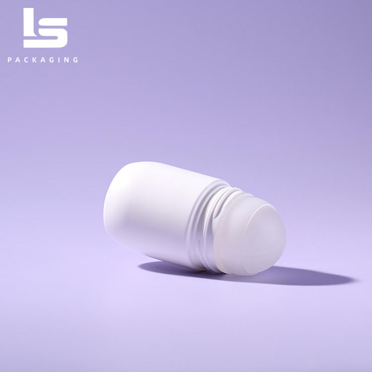 50ml White Plastic Antiperspirant Roll-On Ball Bottle - Image 2