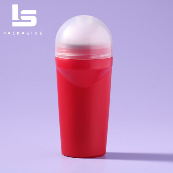 80ml Red PP Plastic DEO Roll-On Ball Bottle