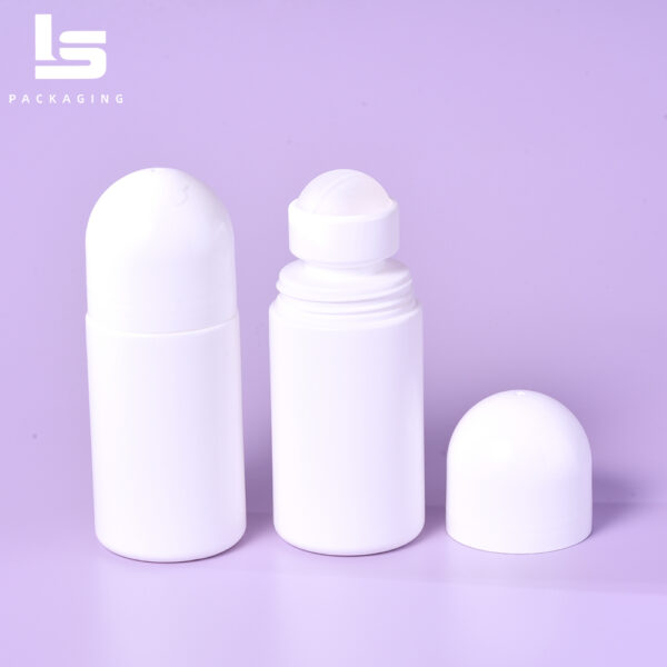 50ml round roll-on bottle with roller ball and cap